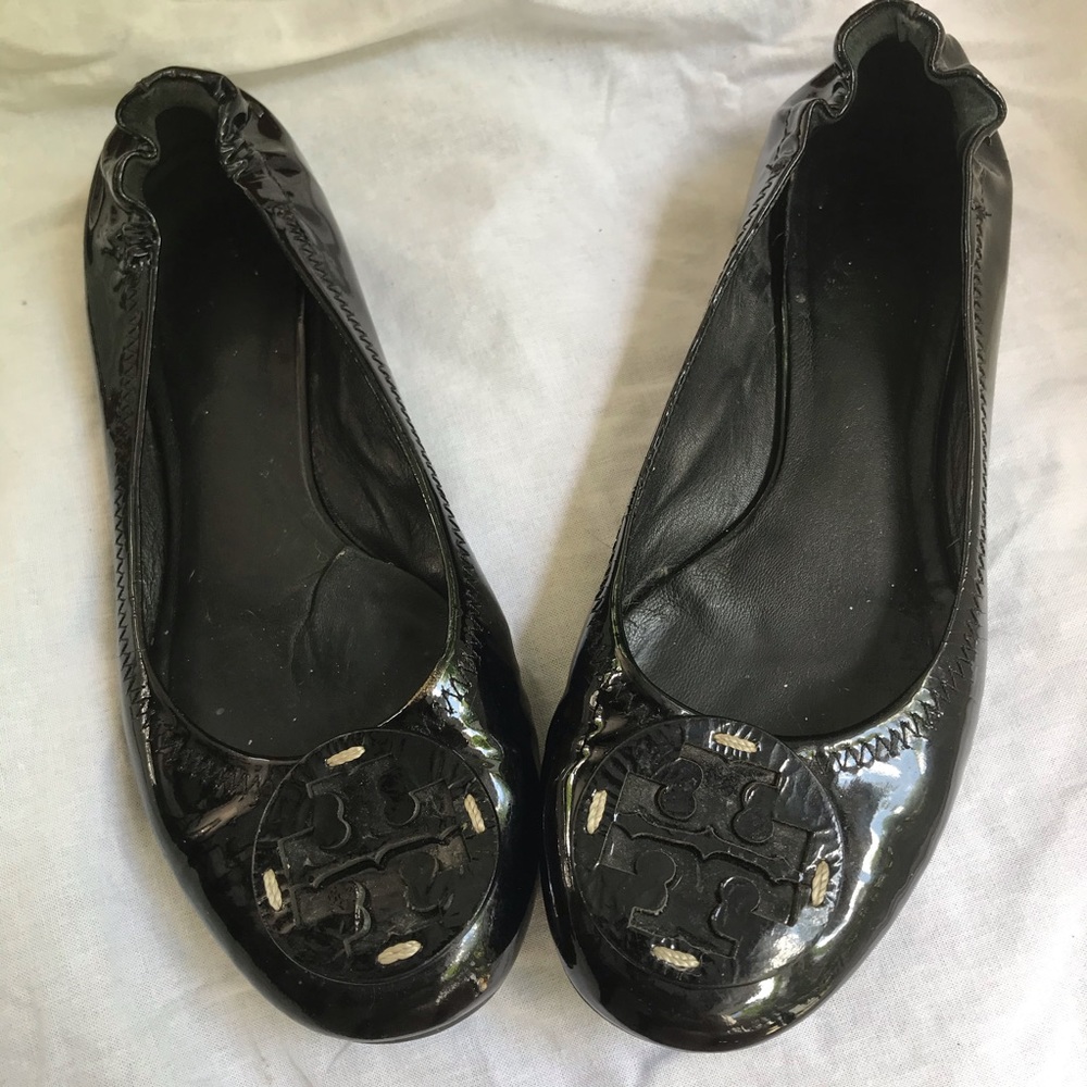 Tory Burch Patent Leather Flats Size 7-7.5